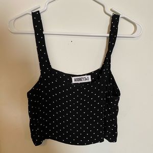 Crop Top Polka Dot Blouse